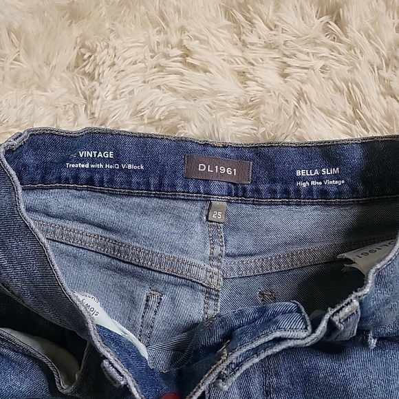 DL1961 Bella Slim High Rise Vintage Blue Jeans Denim - Canal - 25 - Picture 4 of 16
